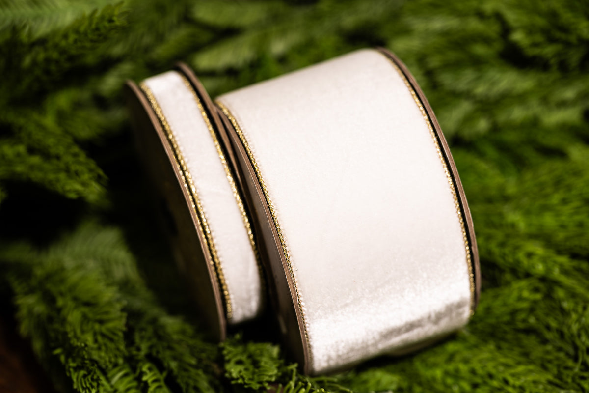 D Stevens | White Velvet with Gold Backing