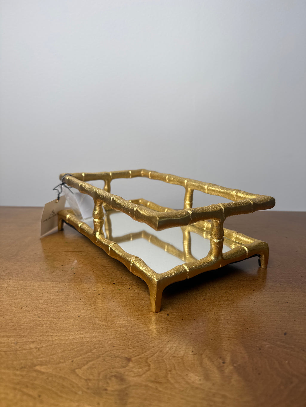 Gold and Mirrored Guest Napkin Holder