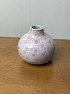 Pink and White Chinoiserie Budvase