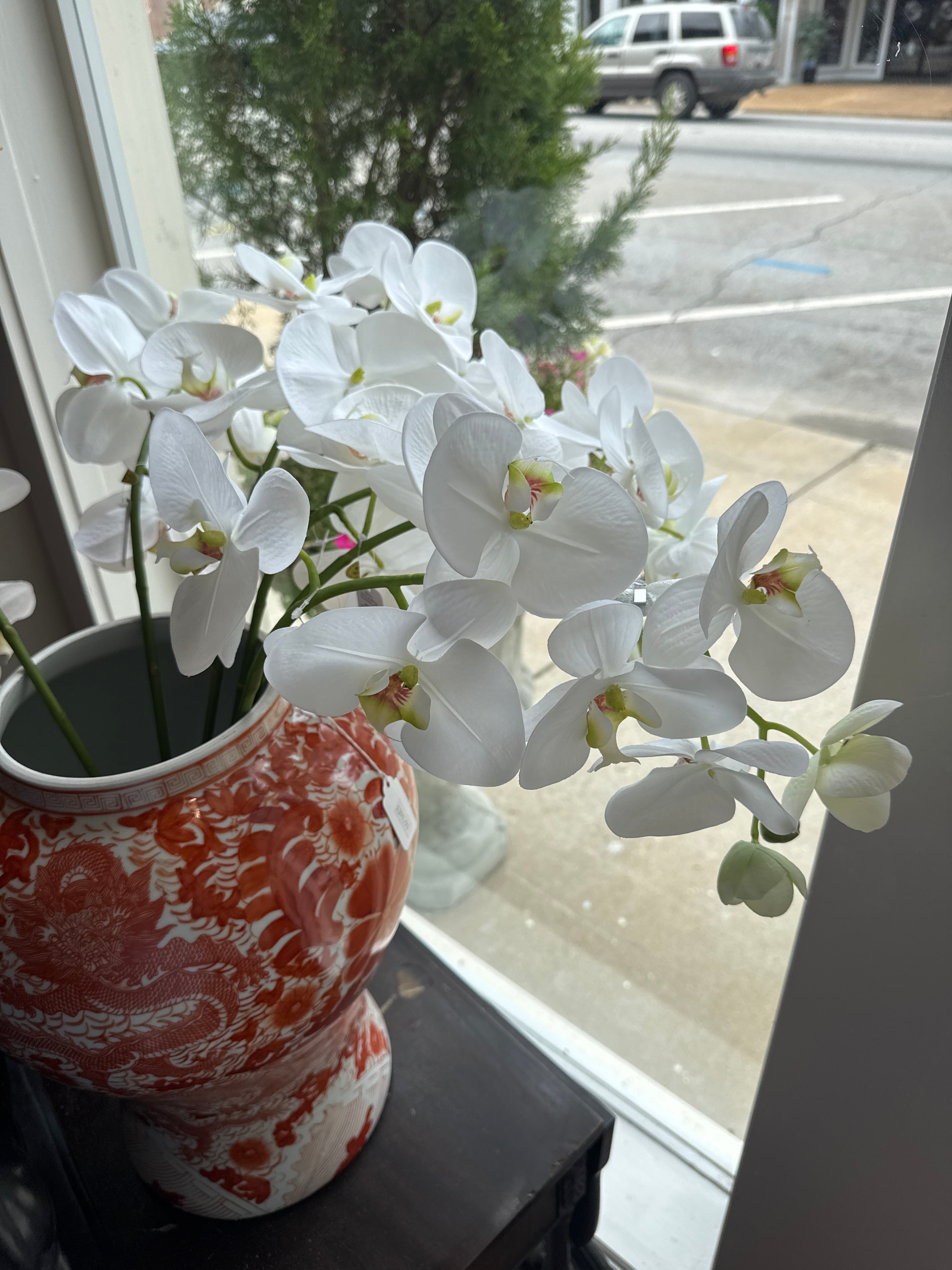 Artificial White Orchid Stem