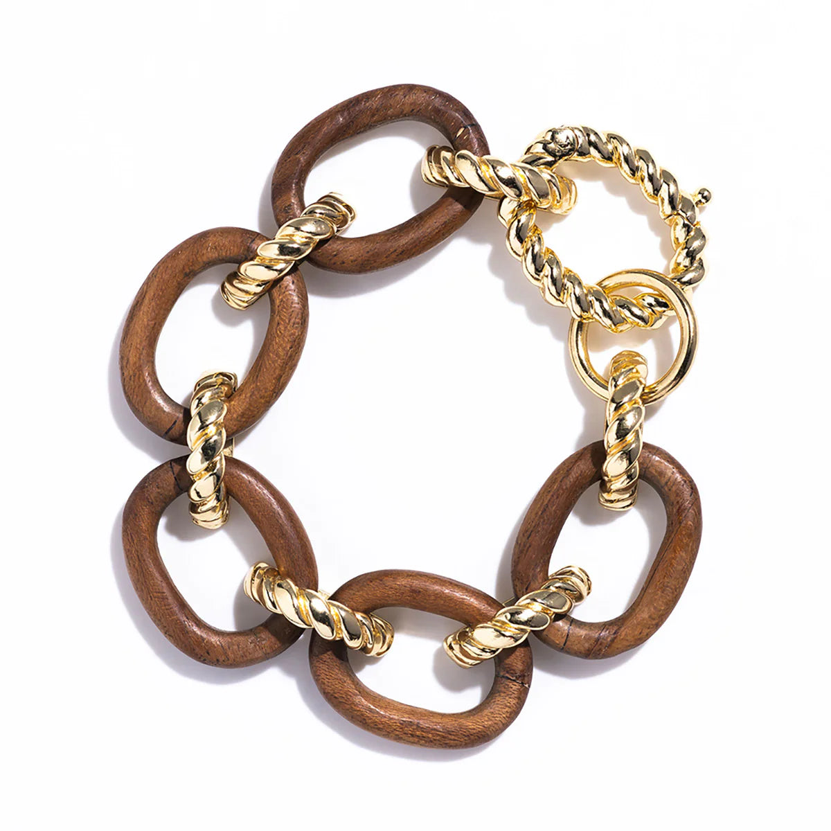 Link Bracelet, 7+1.5" - Teak by Capucine De Wulf