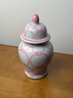 Small Pink and White Ginger Jar