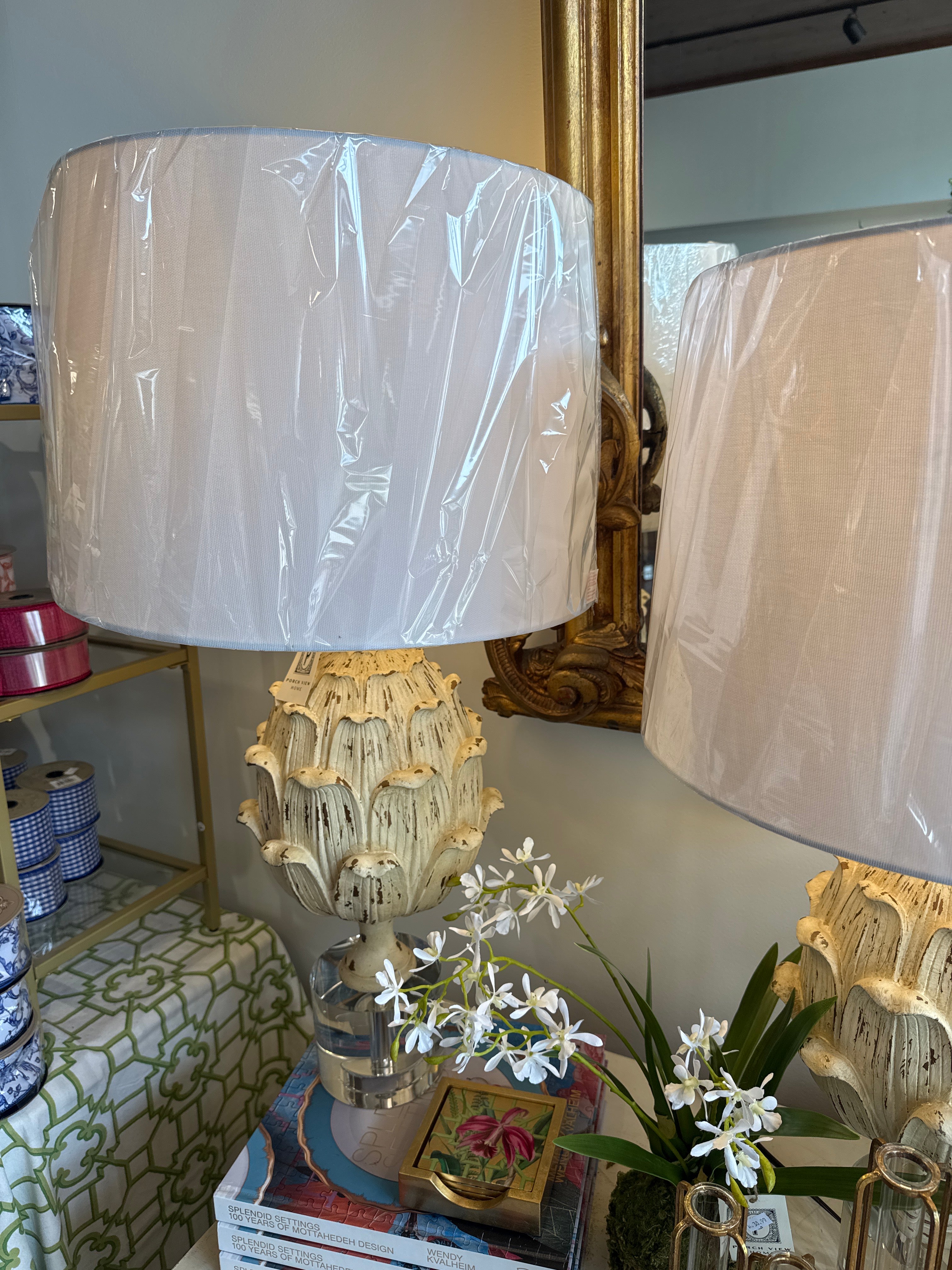Cream Artichoke Lamp