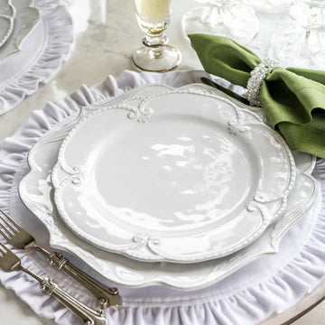 Bella Bianca Rosette Dinner Plate