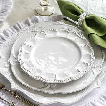 Bella Bianca Beaded Salad / Dessert Plate