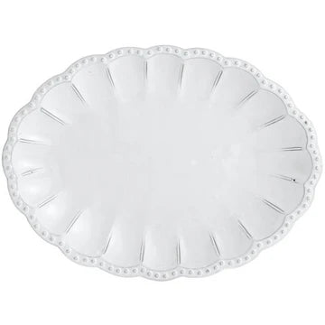 Bella Bianca Beaded Oval Platter