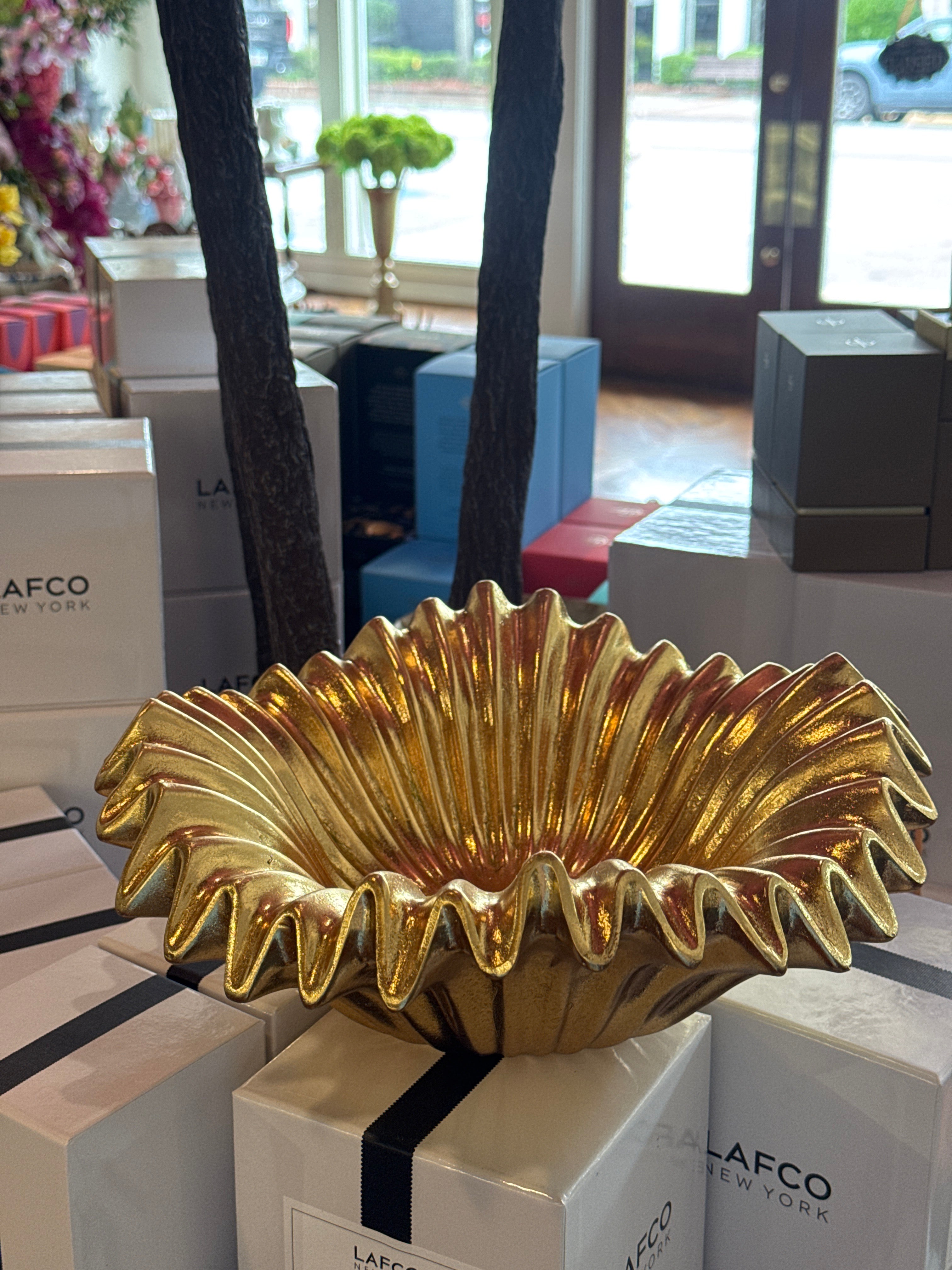 Gold Ruffle Bowl