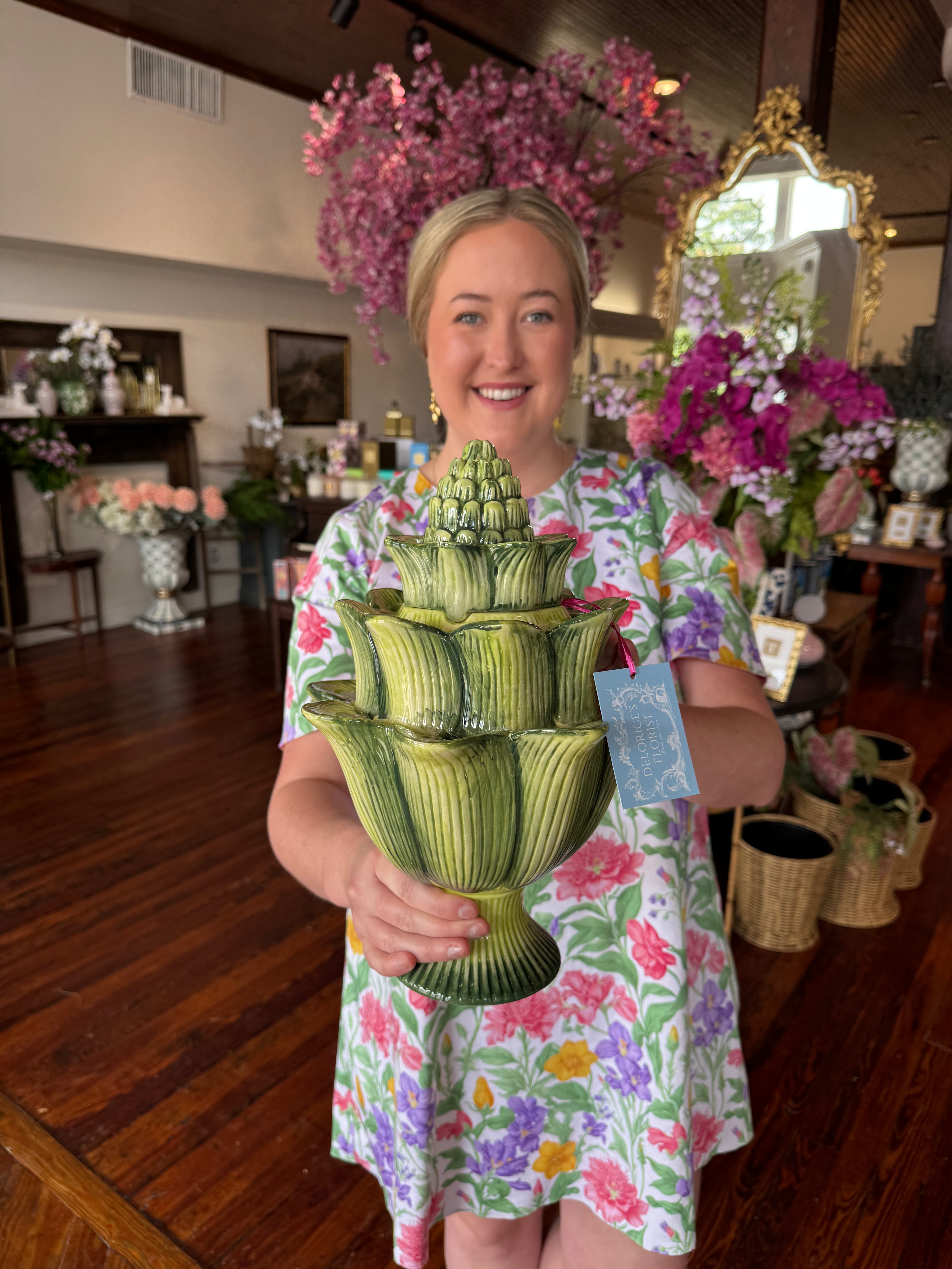 Large Green Artichoke Tulipiere