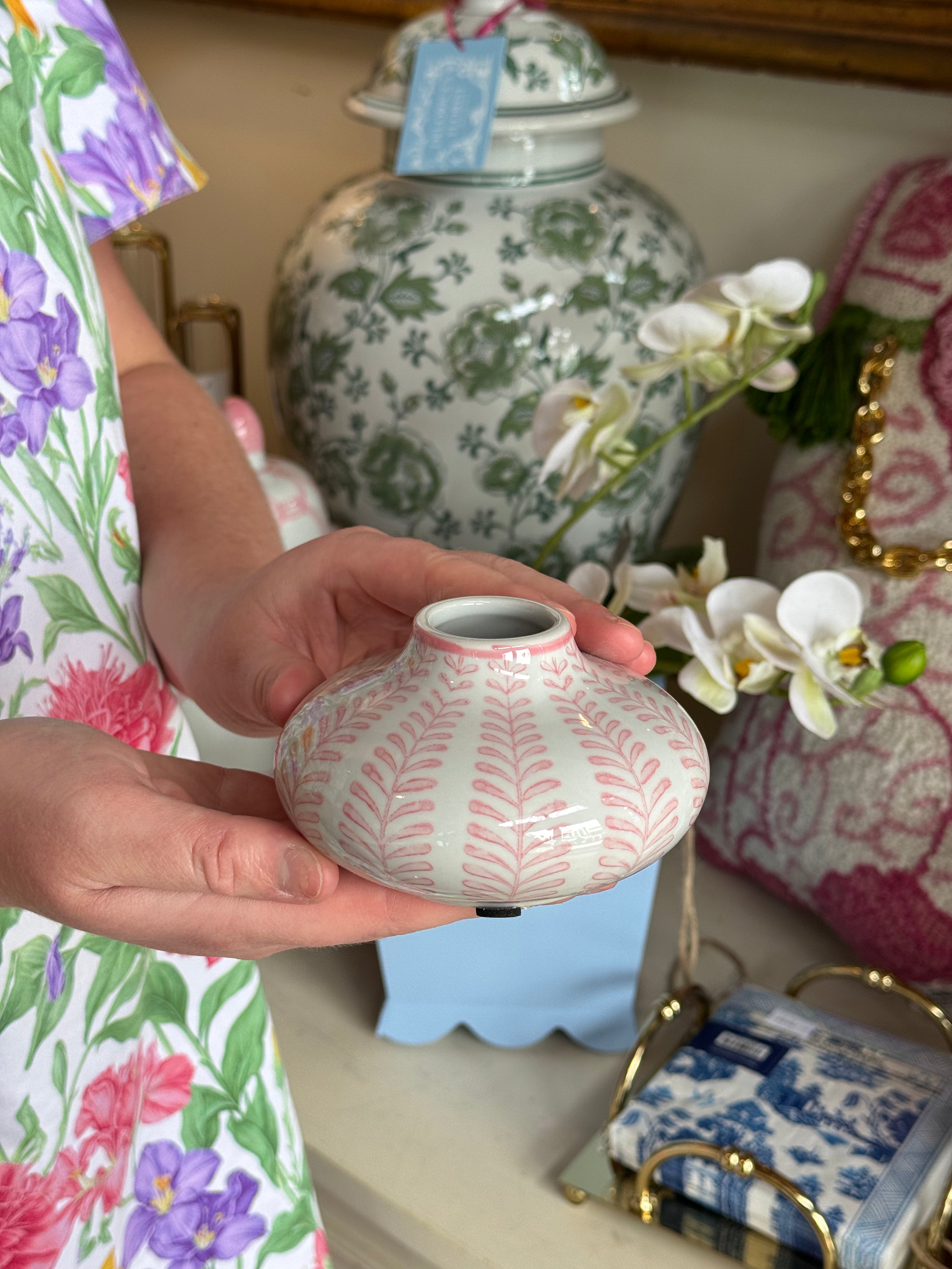 Pink Chinoiserie Budvase