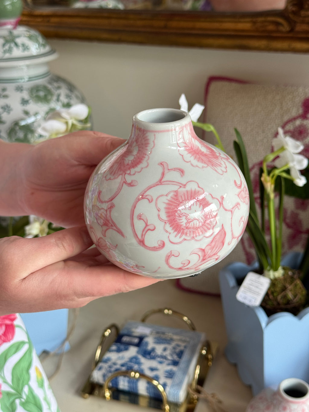 Pink Chinoiserie Budvase