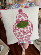 Pink Ginger Jar Pillow