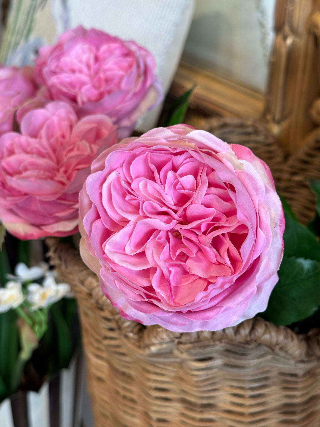 Artificial Pink English Rose