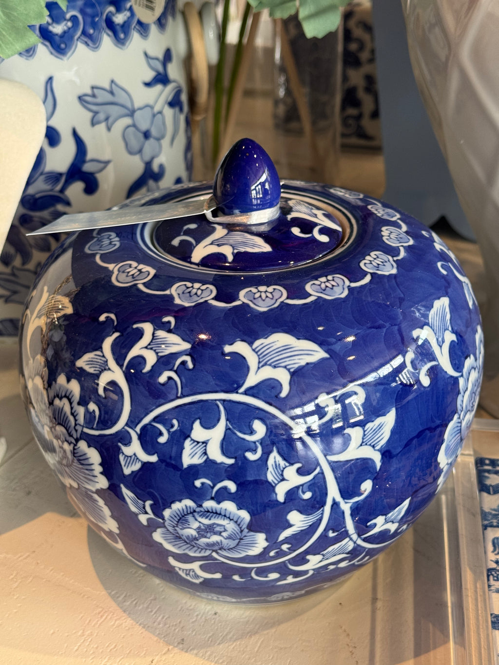 Blue and White Chinoiserie Jar