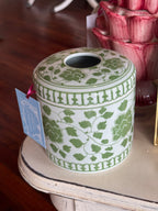 Green Chinoiserie Tissue Holder