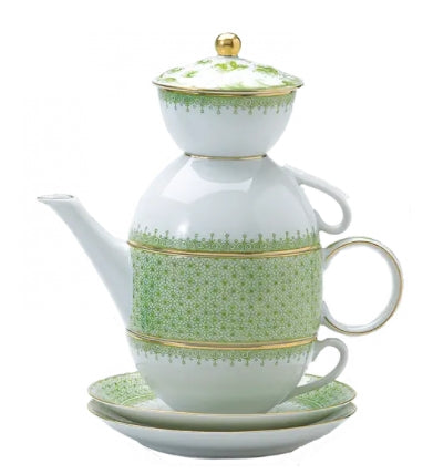 Mottahedeh Apple Lace Tea for Two Boxed Gift Set