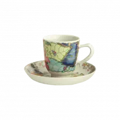 Tobacco Leaf Teacup and Saucer