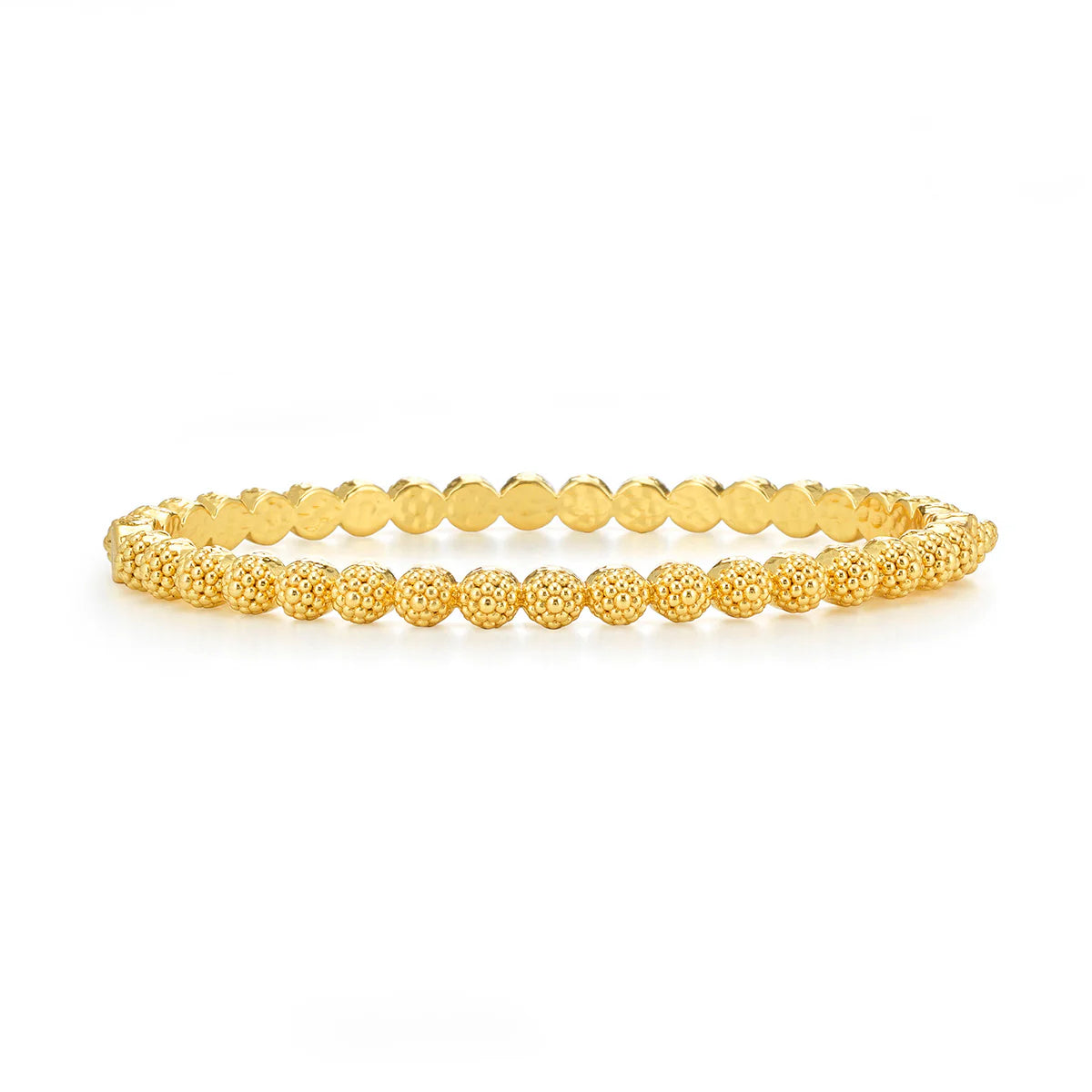 Eternity Petite Hinged Bangle - Gold by Capucine De Wulf