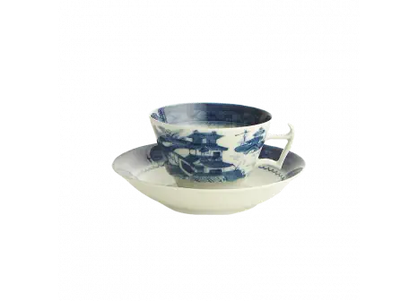 Blue Canton Tea Cup & Saucer