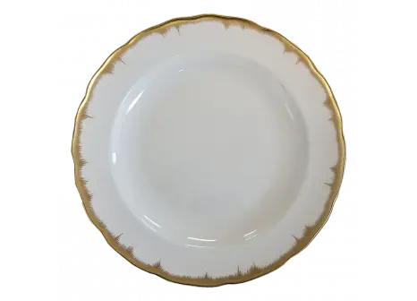 Chelsea  Feather Gold Dinner Plate