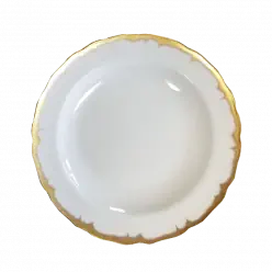 Chelsea Feather Gold Dessert Plate